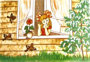 Иллюстрация к книжке «Цветы для мамы»