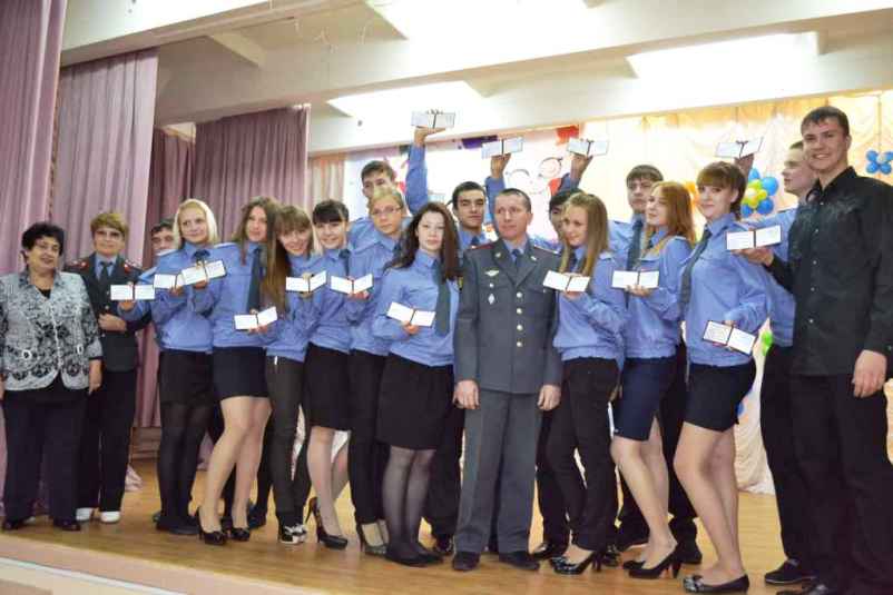 Посвящённые курсанты школы юных полицеских Братска