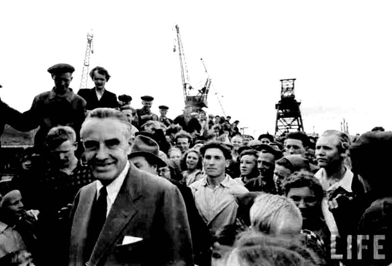 1959 год. Уильям Аверелл Гарриман в Братске-на строительстве Братской ГЭС. Фото Говард Сочурек ( Howard J. Sochurek)