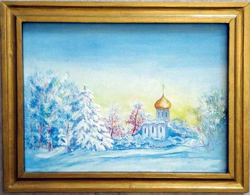 «Зимнее утро». Картина написана в 2012 году.