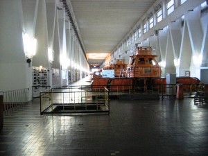 Bratsk hydroelectric plant. construction. turbine Hall Братская ГЭС. Турбинный зал